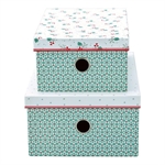 Christmas car storrage box set of 2 fra GreenGate - Tinashjem